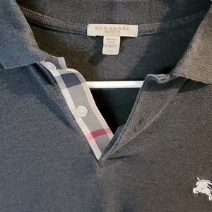 Burberry men's xl Grey cotton Polo
